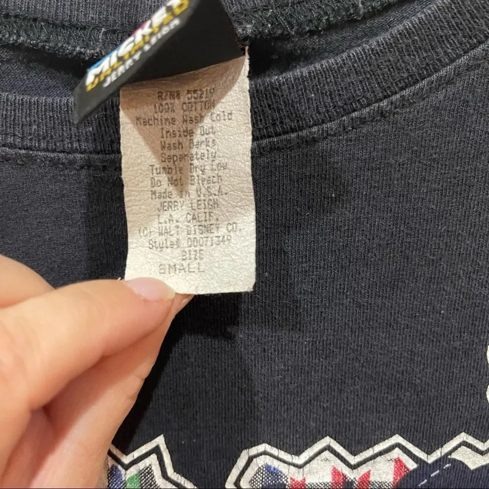 RARE Vintage 90s Disney Jerry Leigh Mickey Minnie Goofy Long Sleeve Tshirt Small - Picture 7 of 10